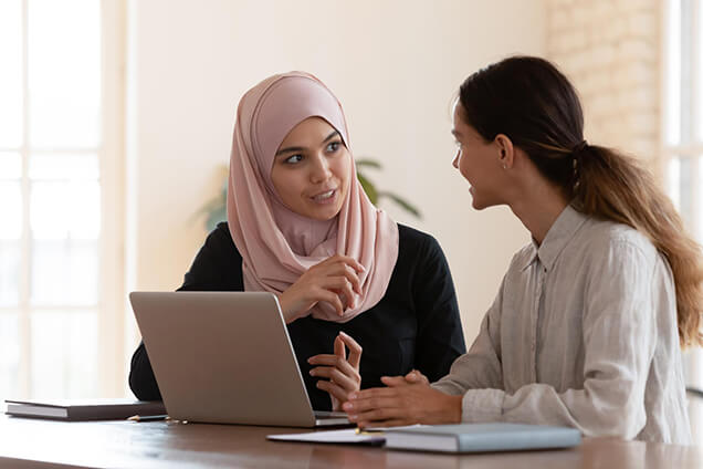 A teacher and student